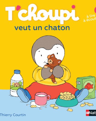 t'choupi veut un chaton T'choupi, l'ami des petits, accompagne l'enfant qui grandit ! Des histoires qui racontent la vie des enfants de 2 à 4 ans, les grandes joies, les temps forts de la vie de famille et les petits tracas du quotidien. Grâce à T'choupi, de nombreux petits problèmes trouvent leur solution tout en douceur. Résumé de cette histoire : Aujourd'hui T'choupi a bien joué avec le chaton de Pilou.Lui aussi aimerait bien en avoir un ! Nouveau : avec votre enfant écoutez la version audio de l'histoire ! Tous les albums T'choupi sont maintenant accompagnés d'une version audio, accessible gratuitement en scannant la couverture avec l'application Nathan Live. Des livres pour les enfants de 2 à 4 ans conçus dans un format idéal pour les petites mains : coins arrondis, pages plastifiées résistantes.