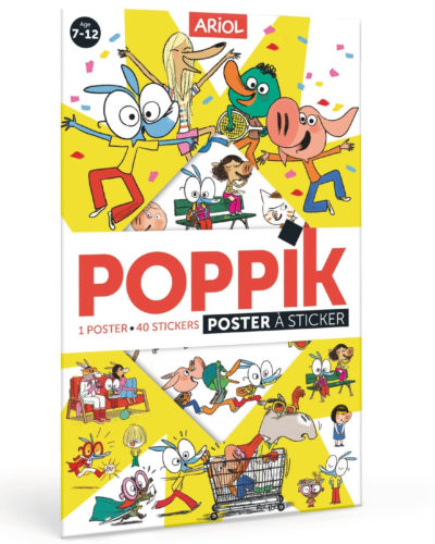 Poppik Ariol: 1 poster + 45 stickers repositionnables