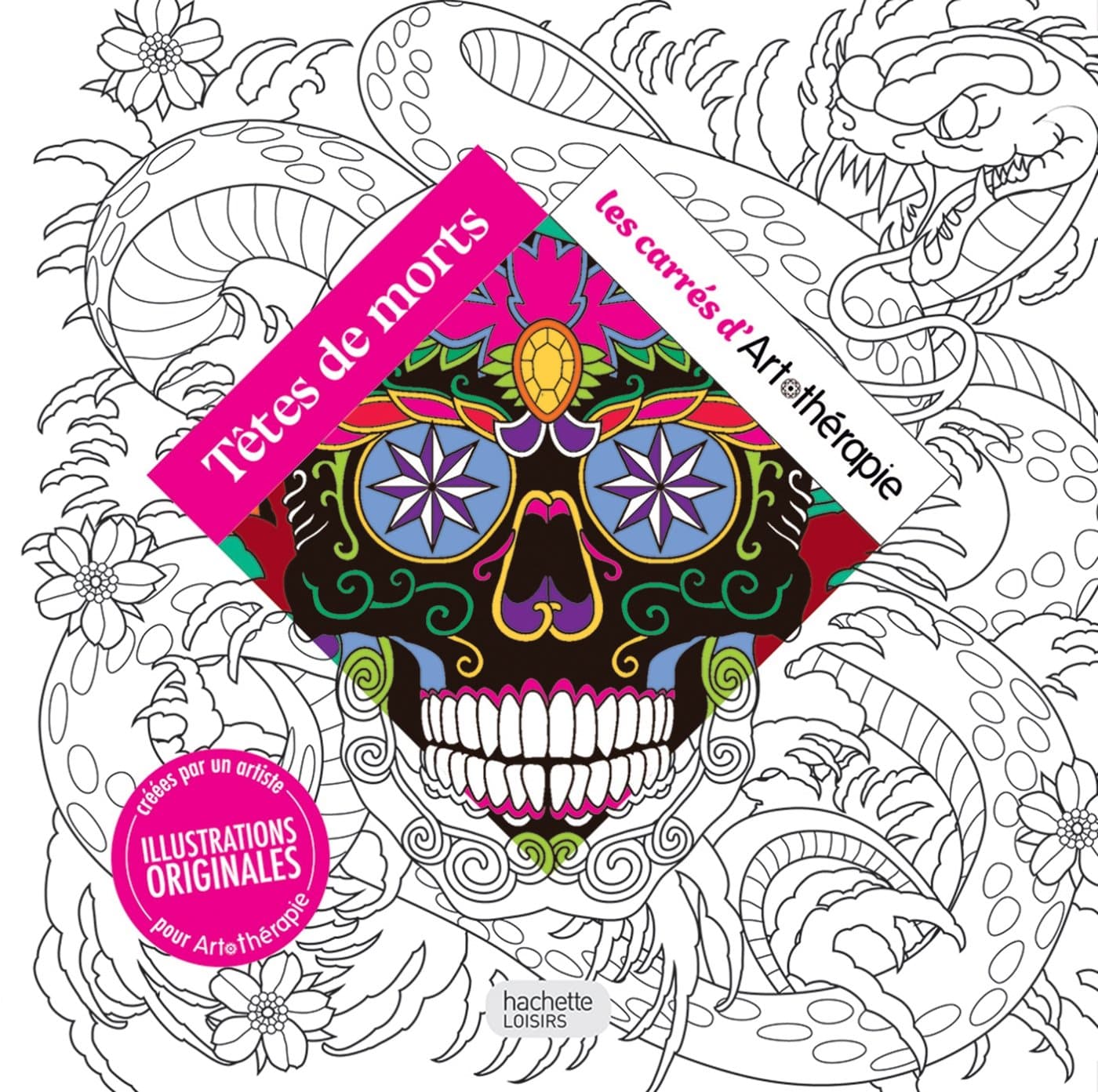 Mandalas Anti Stress – Têtes de mort NED - Mondial Kids