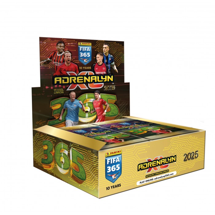 Pack FIFA 365 2025 Adrenalyn Panini : Starter Pack + 24 pochettes + Classic Tin + Premium Cards 3 Panini FIFA 365 2025 Adrenalyn XL – 1 présentoir de 24 boosters