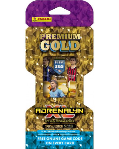 Panini FIFA 365 2025 Cartes à collectionner TCG – 1 x Premium Gold 1 x Premium Flow Pack + 3 x cartes édition limitée