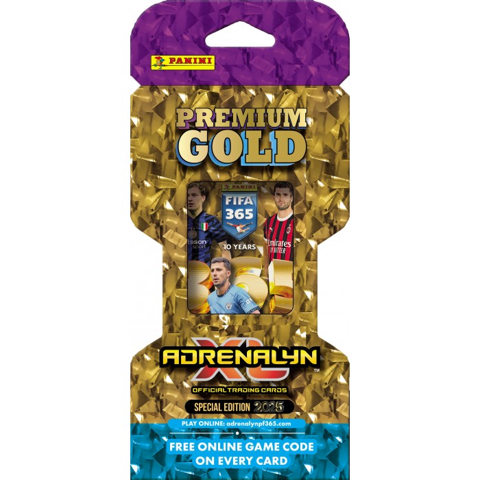 Panini FIFA 365 2025 Cartes à collectionner TCG – 1 x Premium Gold 1 x Premium Flow Pack + 3 x cartes édition limitée - Mondial Kids
