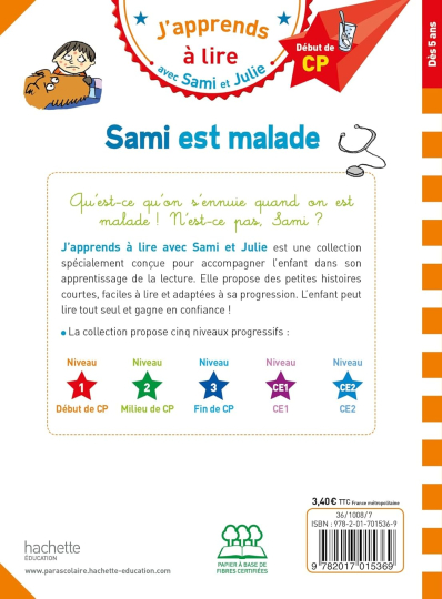 Sami et Julie CP Niveau 1 Sami est malade 1 Sami et Julie CP Niveau 1 Sami est malade